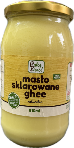 MASŁO SKLAROWANE GHEE 810ML - PALCE LIZAĆ