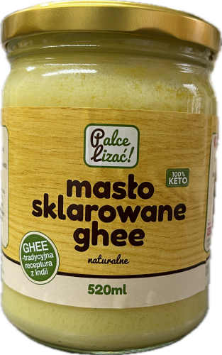 MASŁO SKLAROWANE GHEE 520ML - PALCE LIZAĆ